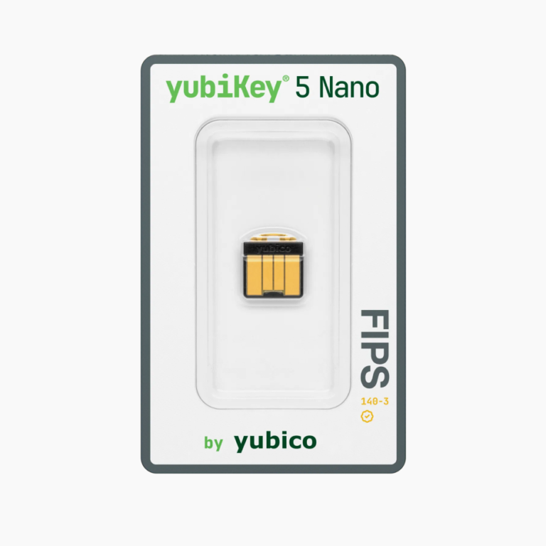 YubiKey 5 Nano FIPS (140-3) в заводській упаковці, лицьова сторона
