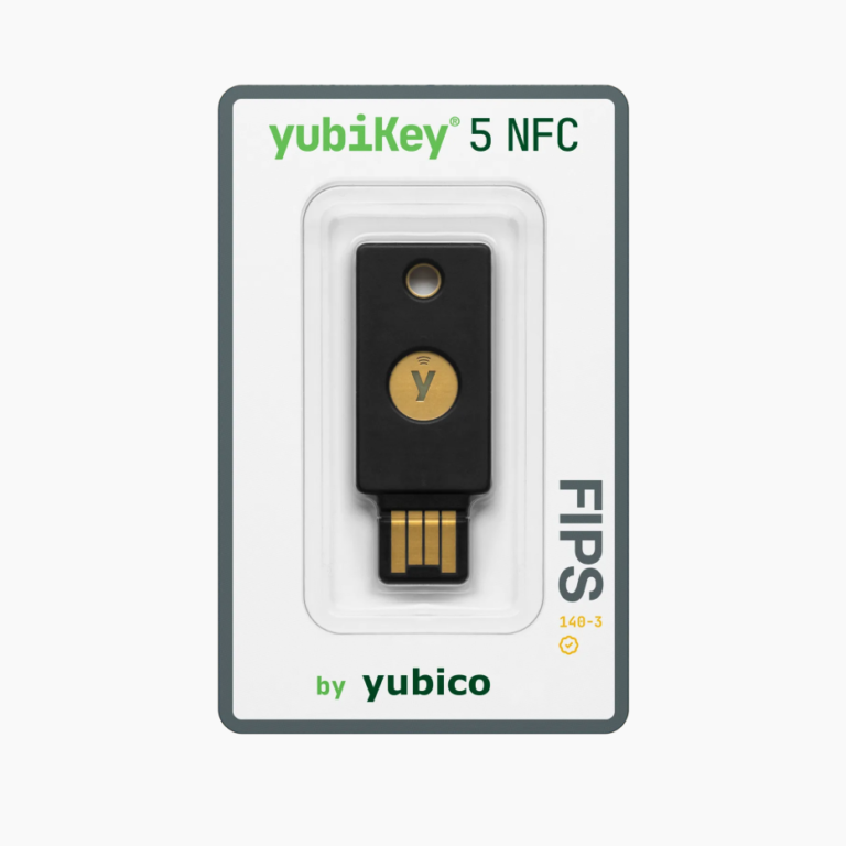 YubiKey 5 NFC FIPS (140-3) в заводській упаковці, лицьова сторона