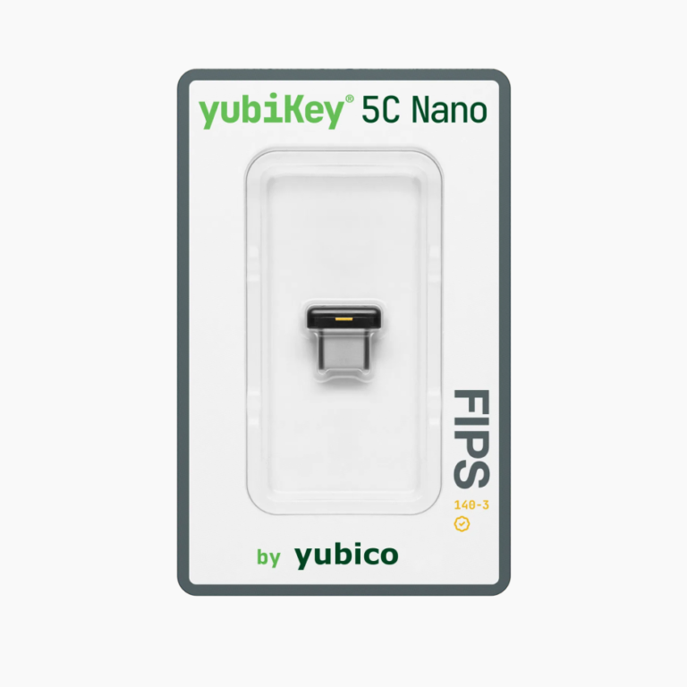 YubiKey 5C Nano FIPS (140-3) в заводській упаковці, лицьова сторона