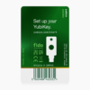 Зворотний бік упаковки YubiKey 5C NFC від Yubico з інструкцією для налаштування та позначкою FIDO