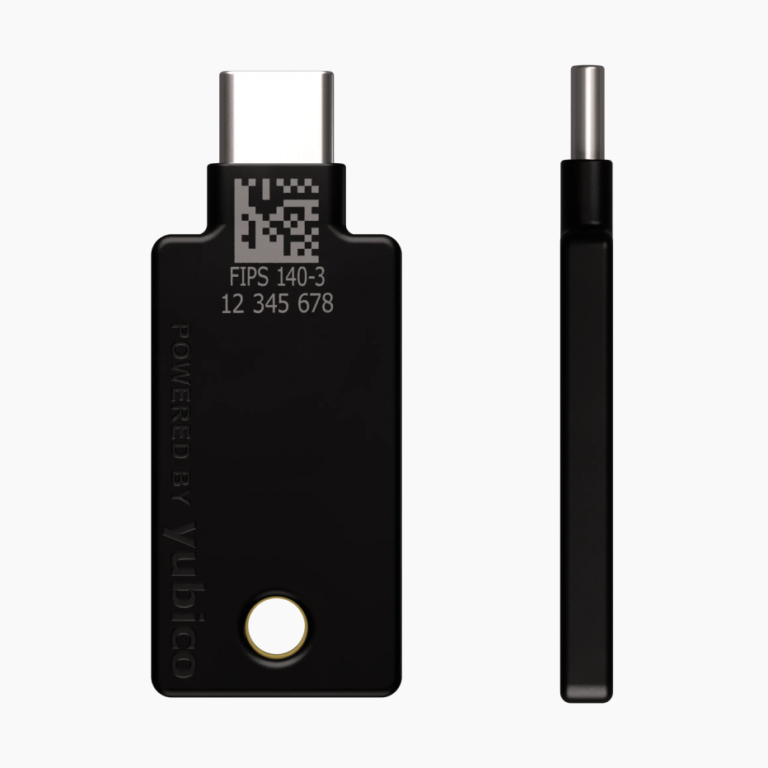 YubiKey 5C NFC FIPS (140-3) — зворотний бік з маркуванням FIPS